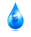 Water Drop World, America, USA, Canada, Globe in a Water Droplet Royalty Free Stock Photo