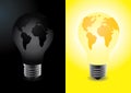 World in the shape of bulb Royalty Free Stock Photo