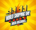 World shopping day sale, 11 11 holiday discounts Royalty Free Stock Photo