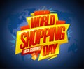 World Shopping Day sale, mega discounts Royalty Free Stock Photo