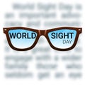 World Sight Day background. Fighting blindness, cataract, glaucoma, vision impairment. Eye health concept.