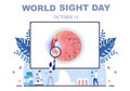 World Sight Day Background Vector Illustration Which is Commemorated Every Year for Where to Check Vision, Blindness on the Eyes