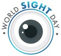 World Sight Day banner with an eye on earth globe Royalty Free Stock Photo