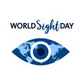 World sight day concept background, flat style Royalty Free Stock Photo
