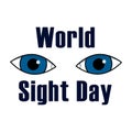 World Sight Day concept. Vector illustrarion with eyes. Royalty Free Stock Photo