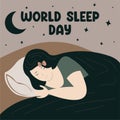 World sleep day background illustrtaion