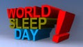 World sleep day on blue