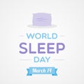 World Sleep Day. March 14. Vector illustration, flat design Royalty Free Stock Photo