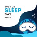 World Sleep Day Vector Design For Banner or Background