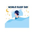 World sleep day vector illustration Royalty Free Stock Photo