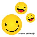 World Smile Day. Smile Icon Vector. happiness Symbol, smile face expression, vector illustration