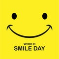 World Smile Day. Smile Icon Vector. happiness Symbol, smile face expression, vector illustration Royalty Free Stock Photo