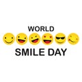 World Smile Day. Smile Icon Vector. happiness Symbol, smile face expression, vector illustration Royalty Free Stock Photo