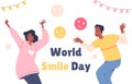 World smile day vector poster