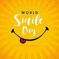 World Smile Day yellow beams banner