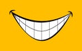 World smiles day happy, smiling every day Cheerful thoughts smileys face emotion smiley lips symbol Draw smiling lips. Vector Royalty Free Stock Photo