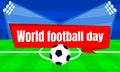 World soccer day concept banner, flat style