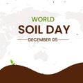 world soil day with brown sand concept