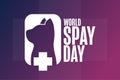 World Spay Day. Holiday concept. Template for background, banner, card, poster with text inscription. Vector EPS10