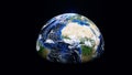 WORLD Spinning animation 3d rendering, planet Earth elements from NASA