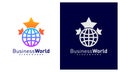 World Star logo vector template, Creative world logo design concepts