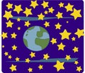 World and stars(space)