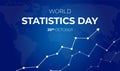 World Statistics Day Blue Background Illustration