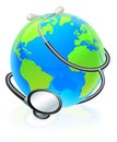 World Stethoscope Earth Globe Health Concept Royalty Free Stock Photo