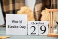 World Stroke Day of autumn month calendar october