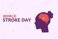 World stroke day background in flat style. Make May Purple