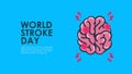 world stroke day banner template vector