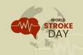 World stroke day poster, background