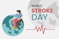 World stroke day poster, background
