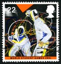 World Student Games 1991 UK Postage Stamp Royalty Free Stock Photo