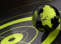 World and target geolocation - background Royalty Free Stock Photo