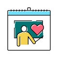 world teacher day color icon vector illustration Royalty Free Stock Photo