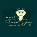 World Teacher Day typography Royalty Free Stock Photo