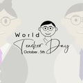 World Teacher Day logo Royalty Free Stock Photo