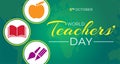 World Teachers` Day Colorful Background Illustration