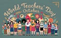 World Teachers Day, 5 October Royalty Free Stock Photo