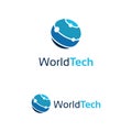 World Tech Logo Template Design