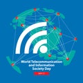 World Telecommunication and Information Society Day. Royalty Free Stock Photo