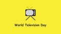 World Television Day. Vector illustration Royalty Free Stock Photo