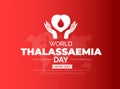 World Thalassaemia Day background or banner design template Royalty Free Stock Photo