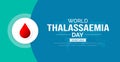 World Thalassaemia Day background or banner design template Royalty Free Stock Photo