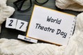 World Theatre Day of Spring month calendar march