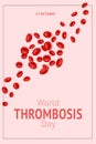 World Thrombosis Day 13 October. Design vector illustration with Thrombosis symbol