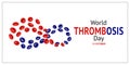 World Thrombosis Day 13 October. Design vector illustration with Thrombosis symbol
