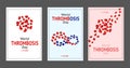 World Thrombosis Day 13 October. A set of medical flyers with vector illustration of symbols of thrombosis awareness