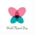 World thyroid day, thyroid silhouette. Banner